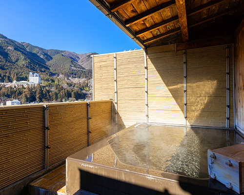 Scenic open-air bath